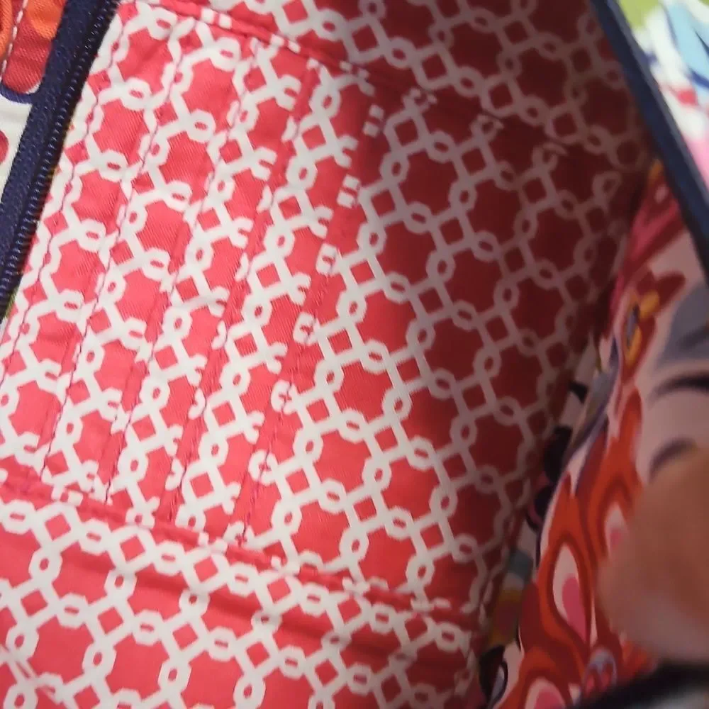 Vera Bradley Hope Garden Quilted Floral Mail Bag And Wallet